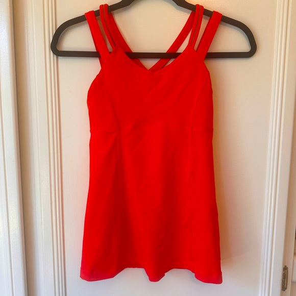 Lululemon Criss-Cross Back Strappy Tank – Size 4 (Rare Orange-Red) - Picture 1 of 3